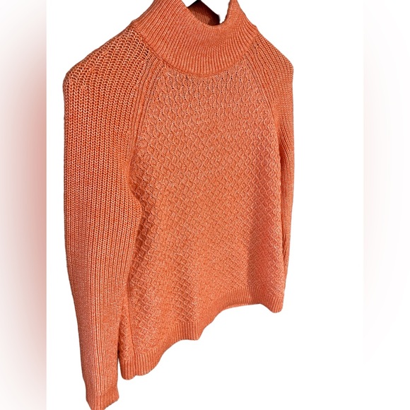 Talbots Long Sleeve Textured Stitch Wool Blend Pullover Sweater Size Medium - Picture 7 of 13